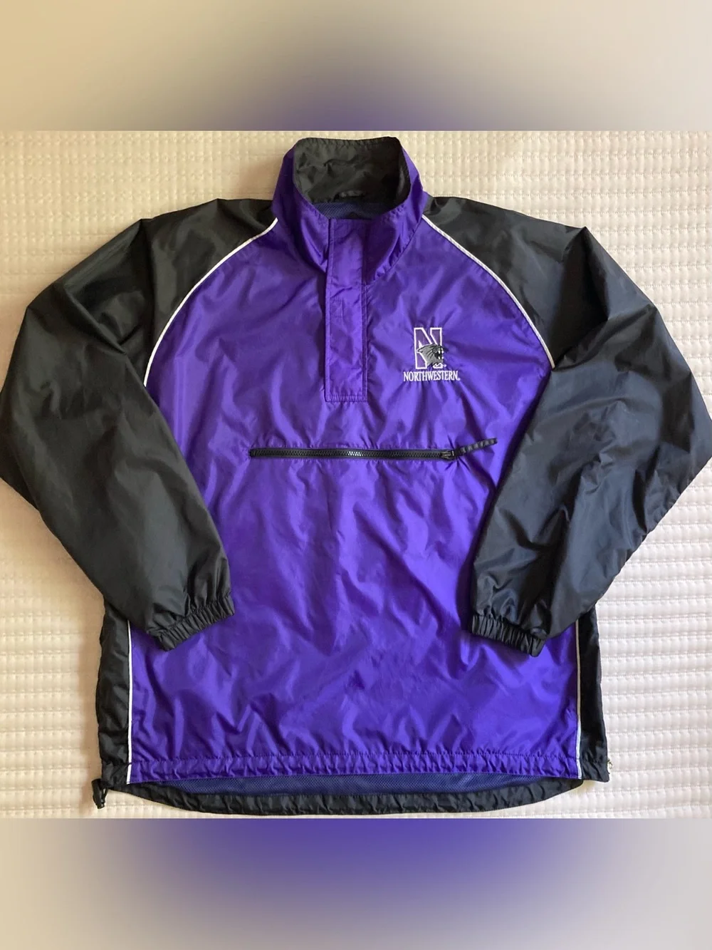 Vintage Northwestern Wildcats 1/4 Pullover Men’s Large Purple Windbreaker Jacket